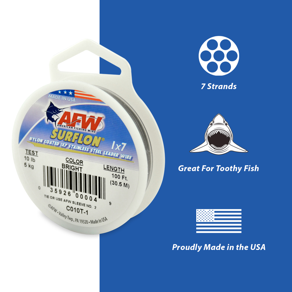 Surflon Nylon Coated 1x7 Stainless Steel Leader Wire